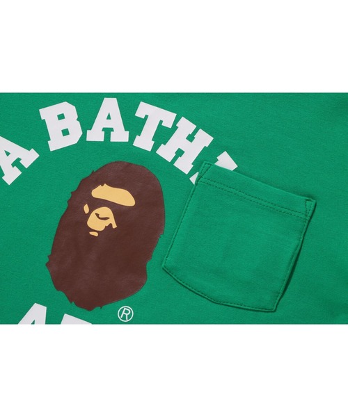 A BATHING APE(アベイシングエイプ)の「BABY MILO COLLEGE REVERSIBLE TEE K(Tシャツ/カットソー・キッズ・グリーン/ネイビー・90/110/120/130/100/140)」の5枚目の写真