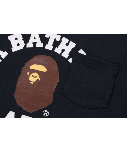A BATHING APE(アベイシングエイプ)の「BABY MILO COLLEGE REVERSIBLE TEE K(Tシャツ/カットソー・キッズ・グリーン/ネイビー・90/110/120/130/100/140)」の6枚目の写真