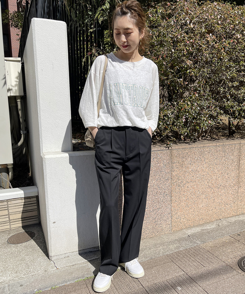 セール】≪WEB限定追加≫スムースツイルワンタックパンツ（スラックス