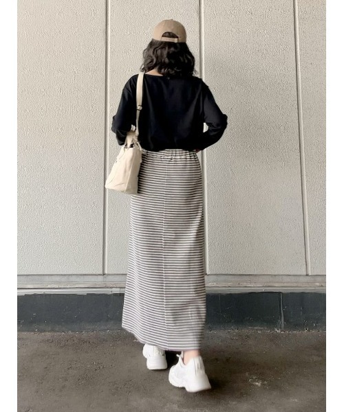 BACK NUMBER（バックナンバー）の「【BACK NUMBER】マルチボーダースカート（スカート・レディース・グリーン/オレンジ・M/L）」の16枚目の写真