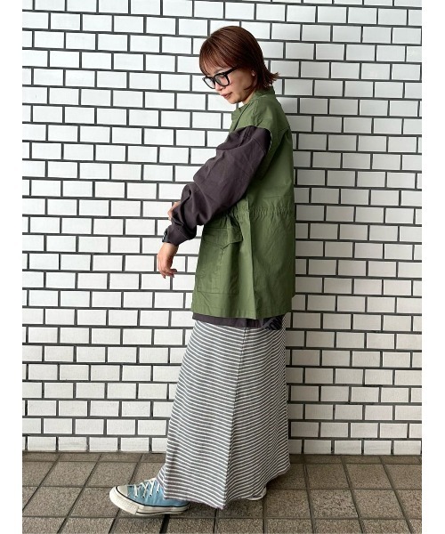 BACK NUMBER（バックナンバー）の「【BACK NUMBER】マルチボーダースカート（スカート・レディース・グリーン/オレンジ・M/L）」の19枚目の写真