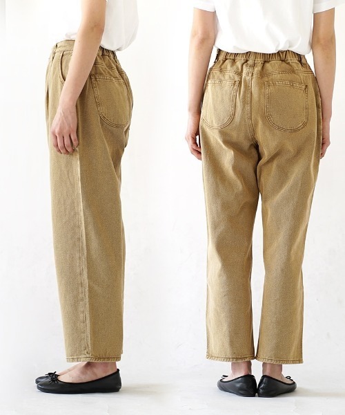 e-zakkamania stores(イーザッカマニアストアーズ)の「ストーンウォッシュカラー ワンタック ツイルパンツ(その他パンツ・レディース・ベージュ/カーキ/ブラック/ブラウン・M/L)」の15枚目の写真