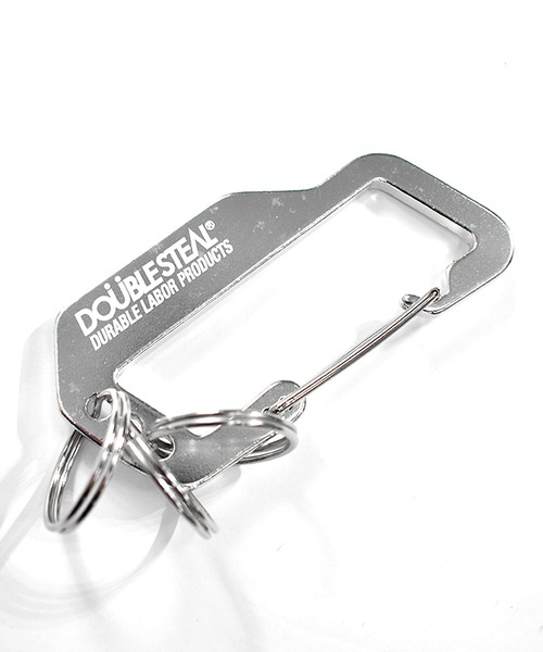 DOUBLE STEAL(ダブルスティール)の「Carabiner(キーホルダー・メンズ・シルバー/ブラック/レッド・FREE)」の1枚目の写真