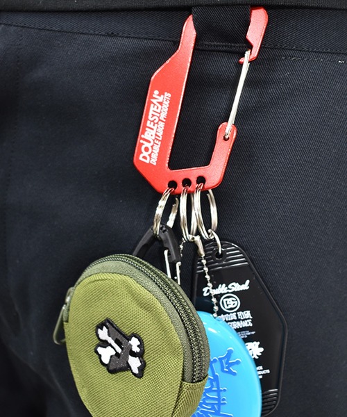 DOUBLE STEAL(ダブルスティール)の「Carabiner(キーホルダー・メンズ・シルバー/ブラック/レッド・FREE)」の8枚目の写真