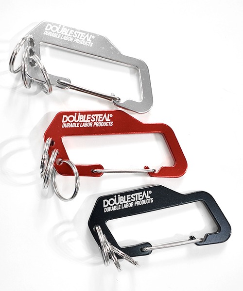 DOUBLE STEAL(ダブルスティール)の「Carabiner(キーホルダー・メンズ・シルバー/ブラック/レッド・FREE)」の4枚目の写真