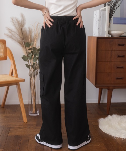 Ada.(エイダ)の「ぐるゴム 2way カーゴパンツ(カーゴパンツ・レディース・ベージュ/ブラック/カーキ・L/M)」の6枚目の写真