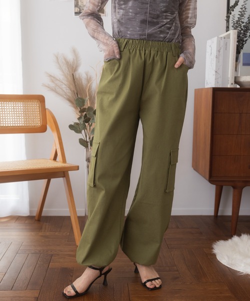 Ada.(エイダ)の「ぐるゴム 2way カーゴパンツ(カーゴパンツ・レディース・ベージュ/ブラック/カーキ・L/M)」の20枚目の写真