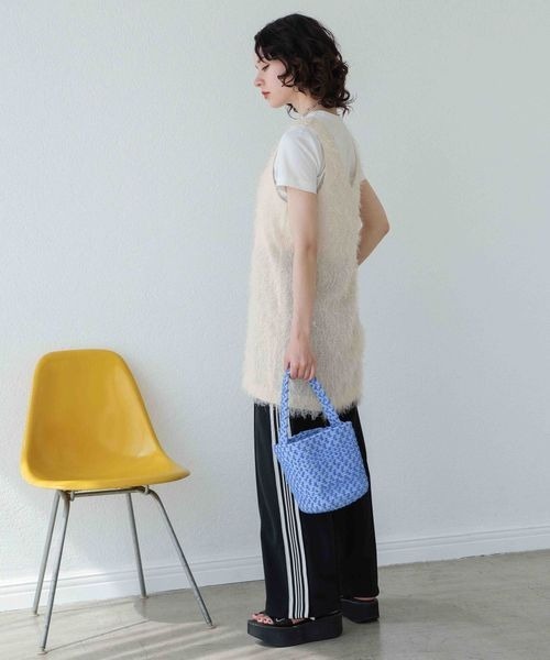 JEANASIS（ジーナシス）の「ラインジャージパンツ/199989（その他パンツ・レディース・ブラック/オフホワイト/イエロー・FREE）」の10枚目の写真