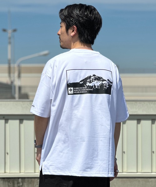 Columbia(コロンビア)の「WEB限定 Columbia JAMES BROOK SHORT SLEEVE TEE(Tシャツ/カットソー・メンズ・ホワイト/グリーン/ブラック・M/L)」の5枚目の写真