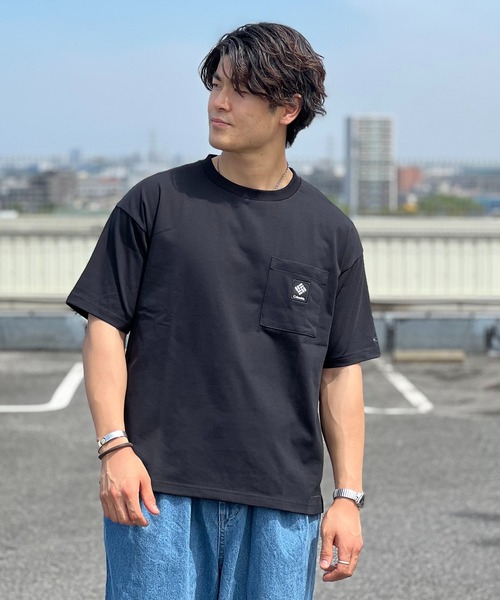 Columbia(コロンビア)の「WEB限定 Columbia JAMES BROOK SHORT SLEEVE TEE(Tシャツ/カットソー・メンズ・ホワイト/グリーン/ブラック・M/L)」の6枚目の写真