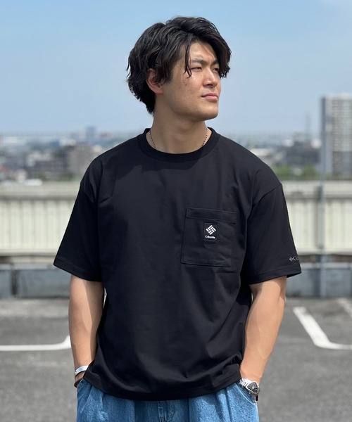 Columbia(コロンビア)の「WEB限定 Columbia JAMES BROOK SHORT SLEEVE TEE(Tシャツ/カットソー・メンズ・ホワイト/グリーン/ブラック・M/L)」の7枚目の写真