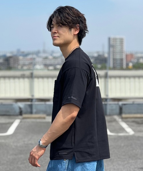 Columbia(コロンビア)の「WEB限定 Columbia JAMES BROOK SHORT SLEEVE TEE(Tシャツ/カットソー・メンズ・ホワイト/グリーン/ブラック・M/L)」の8枚目の写真