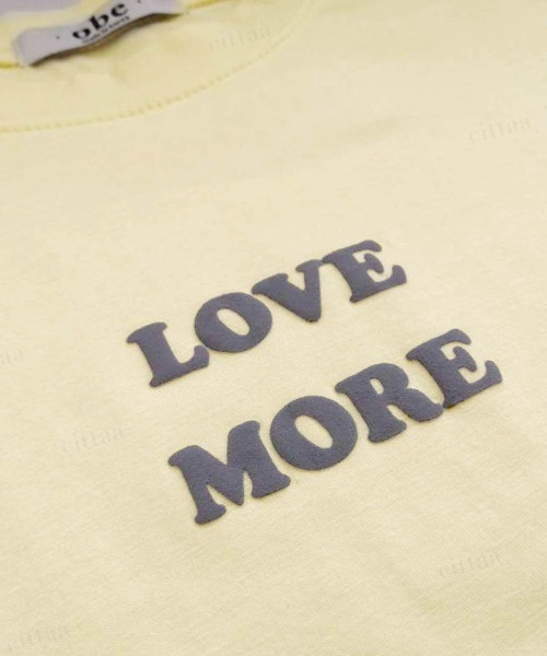 Dalfwin（ダールフィン）の「韓国ファッション LOVEMORE発泡ロゴ半袖Tシャツ（Tシャツ/カットソー・レディース・イエロー/ブラック/アイボリー・FREE）」の20枚目の写真