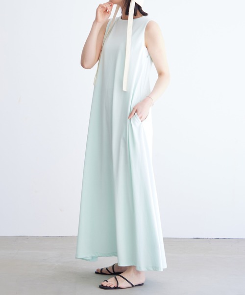 ✮美品✮René ライトブルー ノースリーブ ワンピース サイズ34 for/c（フォーシー）の「[低身長サイズ有]USAコットンクール
