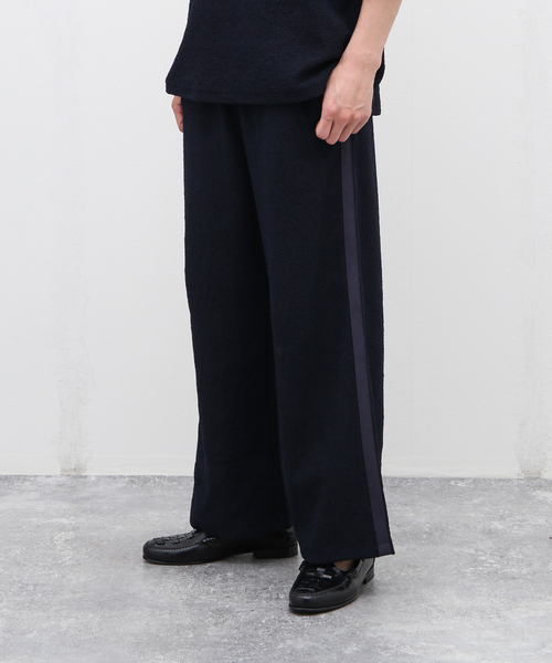 walenode(ウェルノード)の「【walenode / ウェルノード 】ペーパーブークレ ニットパンツ(その他パンツ・メンズ・チャコールグレー/ネイビー・1)」の2枚目の写真