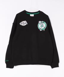 Mitchell&Ness（ミッチェル&ネス）の「【Mitchell&Ness/ミッチェルアンドネス】NBA TEAM FIRST SATIN FLEECE CREW/クルーネックスウェット/CELTICS BULLS LAKERS KNICKS SUNS（スウェット）」