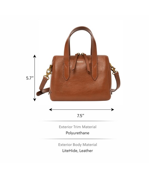 FOSSIL(フォッシル)の「フォッシル サッチェルバッグ レディース レザー ブラウン スマホ収納可 SHB3117210(ショルダーバッグ・レディース・ブラウン・FREE)」の15枚目の写真