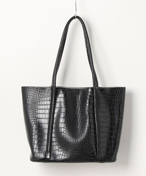 LUGG NAGG(ラグナグ)の「【adottona/アドット】軽量・型押しシンプルトートバッグ(トートバッグ・レディース・アイボリー/ブラック・FREE)」の3枚目の写真