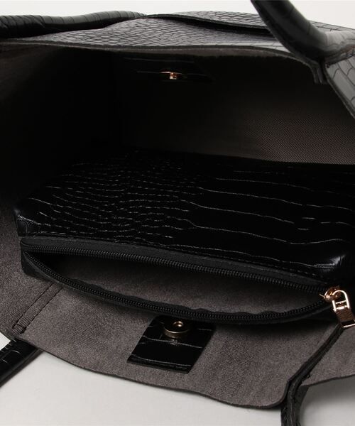 LUGG NAGG(ラグナグ)の「【adottona/アドット】軽量・型押しシンプルトートバッグ(トートバッグ・レディース・アイボリー/ブラック・FREE)」の8枚目の写真