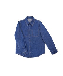 Blue Casual Unique Pocket Denim Shirt