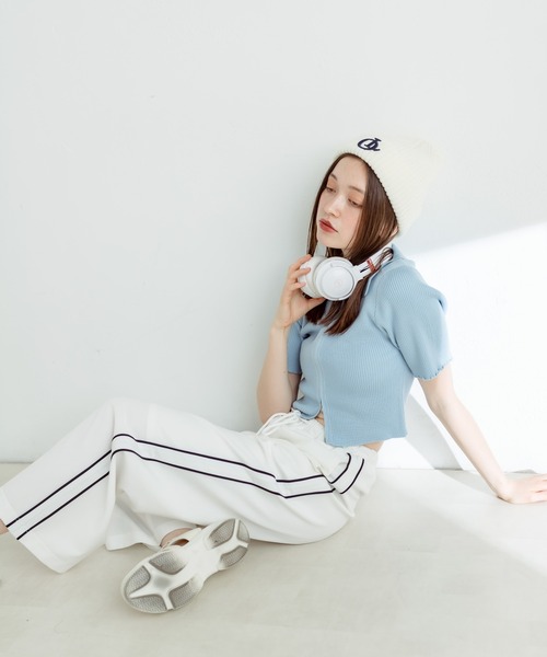 OLIVE des OLIVE(オリーブデオリーブ)の「サイドラインゆるワイドパンツ 1031020130(その他パンツ・レディース・ピンク/チャコールグレー/オフホワイト/ブラック・FREE)」の13枚目の写真