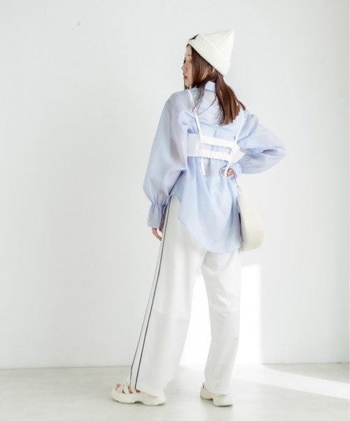 OLIVE des OLIVE(オリーブデオリーブ)の「サイドラインゆるワイドパンツ 1031020130(その他パンツ・レディース・ピンク/チャコールグレー/オフホワイト/ブラック・FREE)」の8枚目の写真