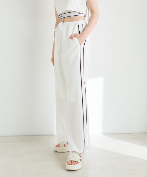 OLIVE des OLIVE(オリーブデオリーブ)の「サイドラインゆるワイドパンツ 1031020130(その他パンツ・レディース・ピンク/チャコールグレー/オフホワイト/ブラック・FREE)」の10枚目の写真