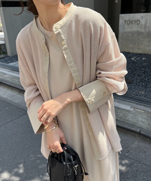 CAPRICIEUX LE'MAGE(カプリシューレマージュ)の「メッシュシャツ(シャツ/ブラウス・レディース・ホワイト/ブラック/ベージュ・FREE)」の19枚目の写真