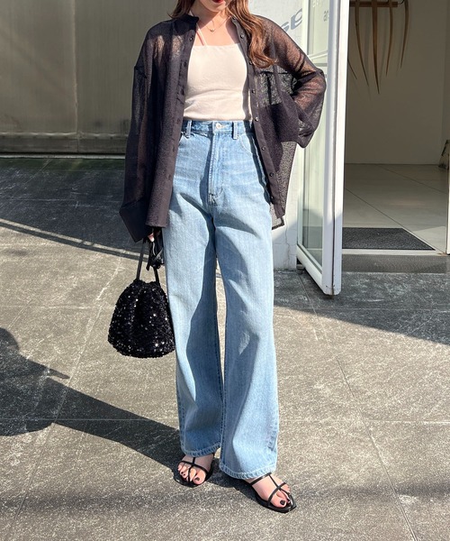 CAPRICIEUX LE'MAGE(カプリシューレマージュ)の「メッシュシャツ(シャツ/ブラウス・レディース・ホワイト/ブラック/ベージュ・FREE)」の18枚目の写真