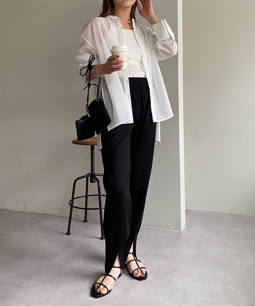 CAPRICIEUX LE'MAGE(カプリシューレマージュ)の「メッシュシャツ(シャツ/ブラウス・レディース・ホワイト/ブラック/ベージュ・FREE)」の21枚目の写真