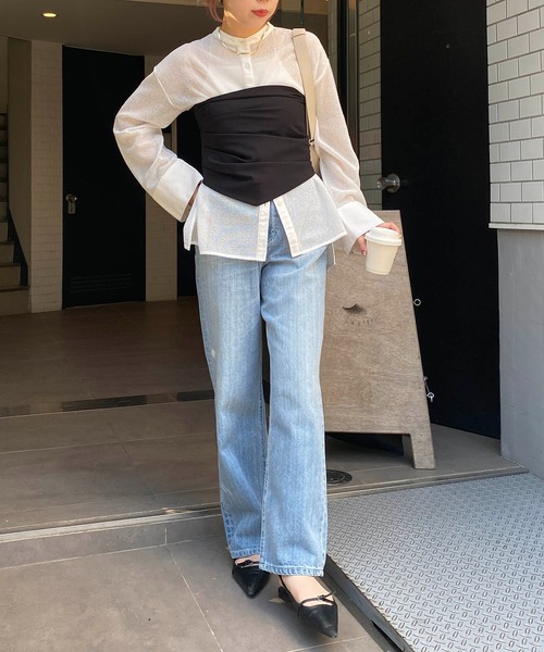 CAPRICIEUX LE'MAGE(カプリシューレマージュ)の「メッシュシャツ(シャツ/ブラウス・レディース・ホワイト/ブラック/ベージュ・FREE)」の22枚目の写真