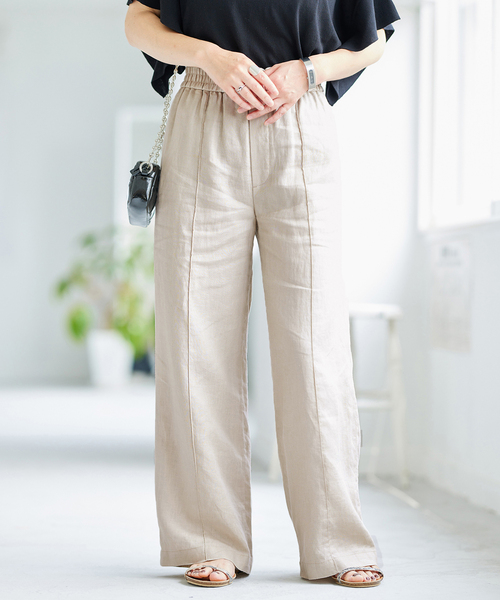 JOURNAL STANDARD（ジャーナルスタンダード）の「《追加2》リネンイージースラックスパンツ（その他パンツ・レディース・ピンク/グリーン/アイボリー・40/38/36）」の21枚目の写真