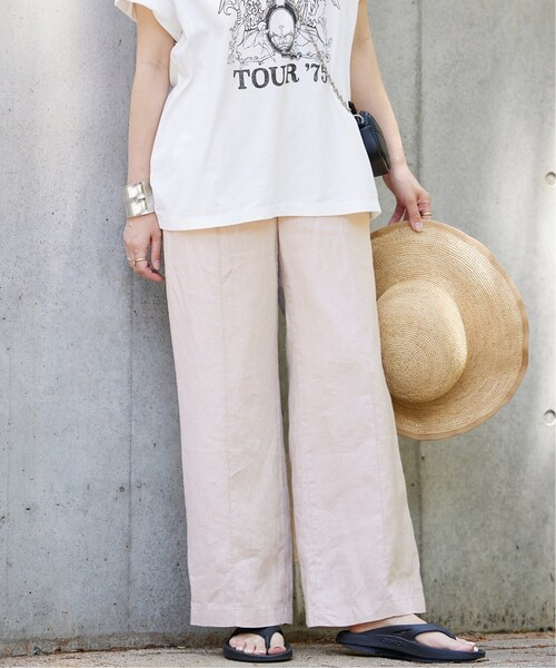 JOURNAL STANDARD（ジャーナルスタンダード）の「《追加2》リネンイージースラックスパンツ（その他パンツ・レディース・ピンク/グリーン/アイボリー・40/38/36）」の22枚目の写真
