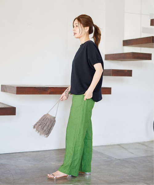 JOURNAL STANDARD（ジャーナルスタンダード）の「《追加2》リネンイージースラックスパンツ（その他パンツ・レディース・ピンク/グリーン/アイボリー・40/38/36）」の6枚目の写真