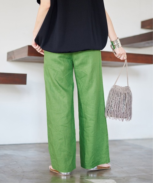 JOURNAL STANDARD（ジャーナルスタンダード）の「《追加2》リネンイージースラックスパンツ（その他パンツ・レディース・ピンク/グリーン/アイボリー・40/38/36）」の15枚目の写真