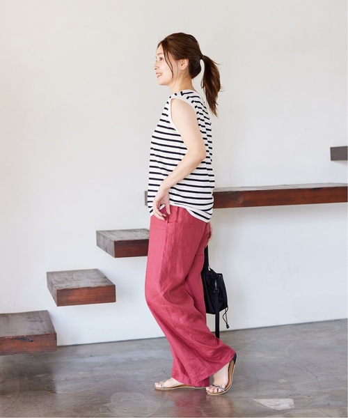 JOURNAL STANDARD（ジャーナルスタンダード）の「《追加2》リネンイージースラックスパンツ（その他パンツ・レディース・ピンク/グリーン/アイボリー・40/38/36）」の16枚目の写真