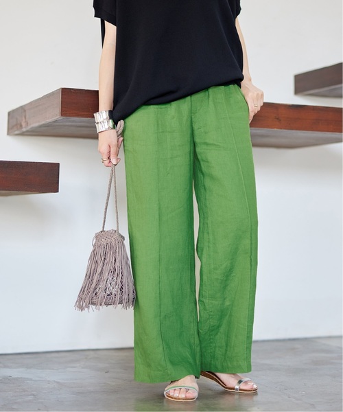 JOURNAL STANDARD（ジャーナルスタンダード）の「《追加2》リネンイージースラックスパンツ（その他パンツ・レディース・ピンク/グリーン/アイボリー・40/38/36）」の11枚目の写真