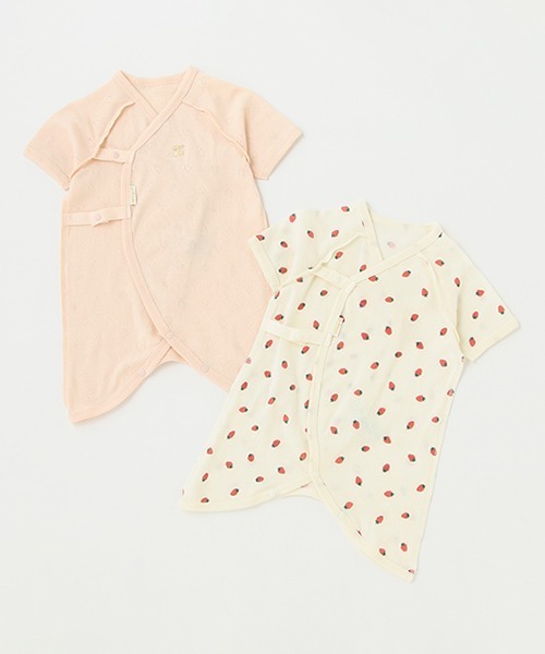 petit main（プティマイン）の「【オーガニック】コンビ肌着（肌着・キッズ・ライトグリーン/アイボリー/ブルーグレー/ライトピンク・50-70cm）」の4枚目の写真