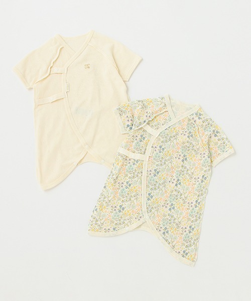 petit main（プティマイン）の「【オーガニック】コンビ肌着（肌着・キッズ・ライトグリーン/アイボリー/ブルーグレー/ライトピンク・50-70cm）」の2枚目の写真