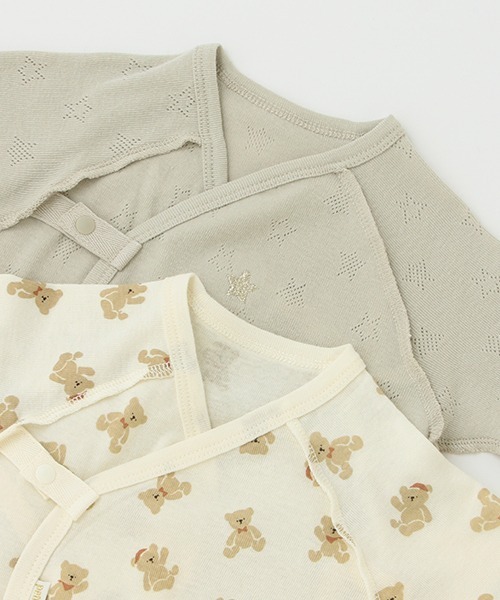 petit main（プティマイン）の「【オーガニック】コンビ肌着（肌着・キッズ・ライトグリーン/アイボリー/ブルーグレー/ライトピンク・50-70cm）」の8枚目の写真