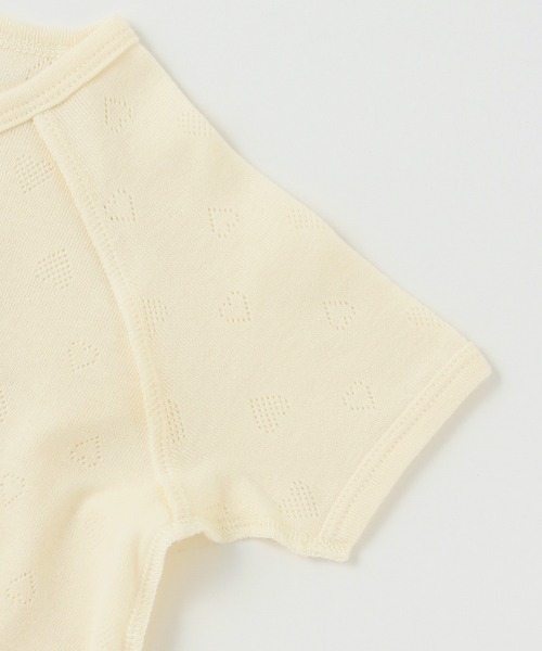 petit main（プティマイン）の「【オーガニック】コンビ肌着（肌着・キッズ・ライトグリーン/アイボリー/ブルーグレー/ライトピンク・50-70cm）」の12枚目の写真