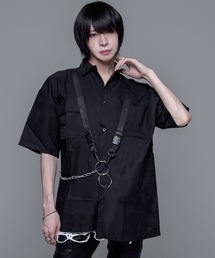 SILVER BULLET | 『izBLACK/イズブラック』ストラップチェーン付きデザインシャツ【Y】(シャツ/ブラウス)