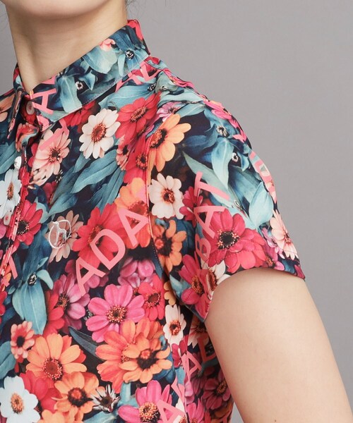 adabat（アダバット）の「◆【UVカット/吸水速乾】フラワーデザイン 半袖ポロシャツ（ポロシャツ・レディース・ブラック系/ピンク系・38/40/42）」の7枚目の写真