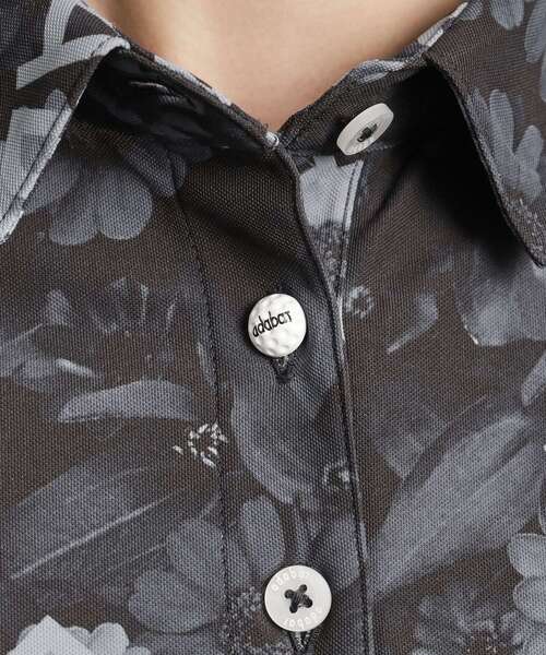 adabat（アダバット）の「◆【UVカット/吸水速乾】フラワーデザイン 半袖ポロシャツ（ポロシャツ・レディース・ブラック系/ピンク系・38/40/42）」の9枚目の写真