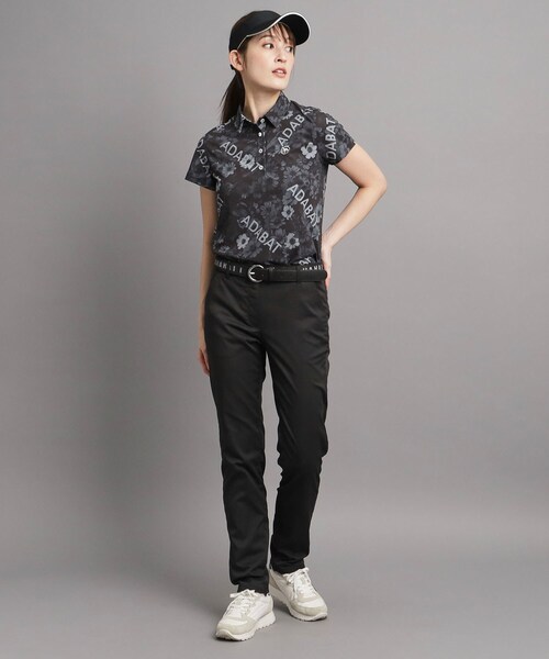 adabat（アダバット）の「◆【UVカット/吸水速乾】フラワーデザイン 半袖ポロシャツ（ポロシャツ・レディース・ブラック系/ピンク系・38/40/42）」の15枚目の写真