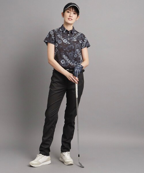 adabat（アダバット）の「◆【UVカット/吸水速乾】フラワーデザイン 半袖ポロシャツ（ポロシャツ・レディース・ブラック系/ピンク系・38/40/42）」の18枚目の写真