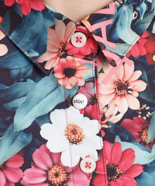 adabat（アダバット）の「◆【UVカット/吸水速乾】フラワーデザイン 半袖ポロシャツ（ポロシャツ・レディース・ブラック系/ピンク系・38/40/42）」の19枚目の写真