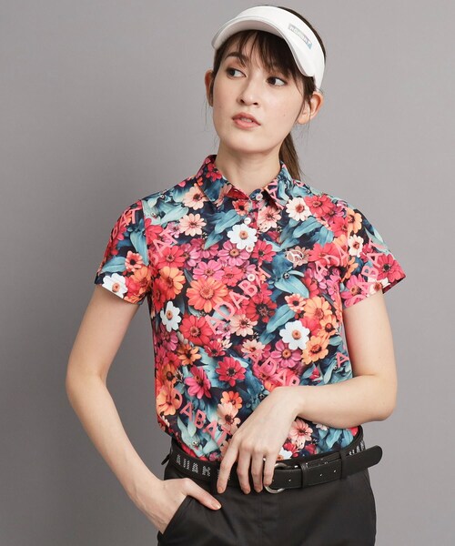 adabat（アダバット）の「◆【UVカット/吸水速乾】フラワーデザイン 半袖ポロシャツ（ポロシャツ・レディース・ブラック系/ピンク系・38/40/42）」の22枚目の写真