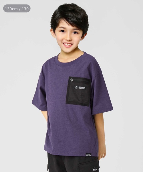 CAMP7(キャンプセブン)の「CAMP7(キャンプ7)【水陸両用】ポケットTシャツ(Tシャツ/カットソー・キッズ・ホワイト/パープル・120/105/130/150/140/160)」の1枚目の写真