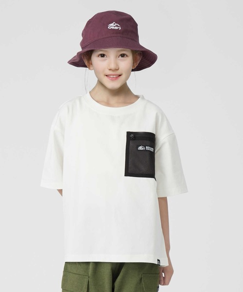 CAMP7(キャンプセブン)の「CAMP7(キャンプ7)【水陸両用】ポケットTシャツ(Tシャツ/カットソー・キッズ・ホワイト/パープル・120/105/130/150/140/160)」の4枚目の写真